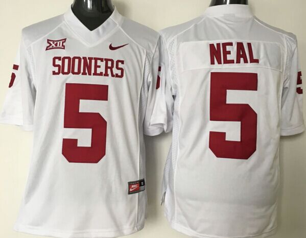 Men Oklahoma Sooners #5 Neal White Nike 2025 NCAA Jersey->ncaa teams->NCAA Jersey